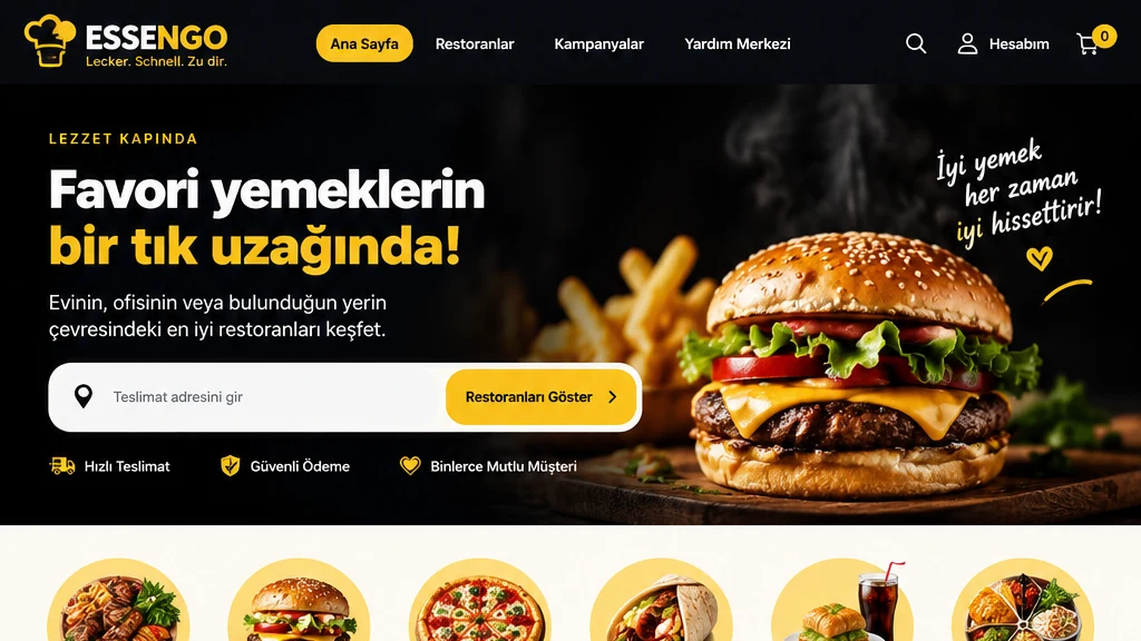 ESSENGO masaüstü site görünümü